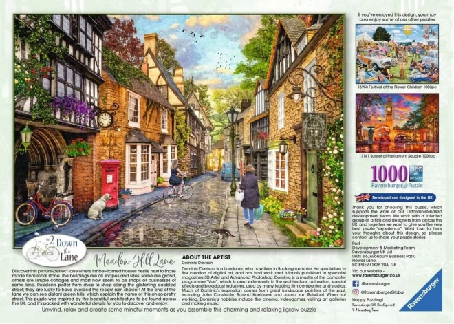 Puzzle Ravensburger Meadow Hill Lane 1000 Teile