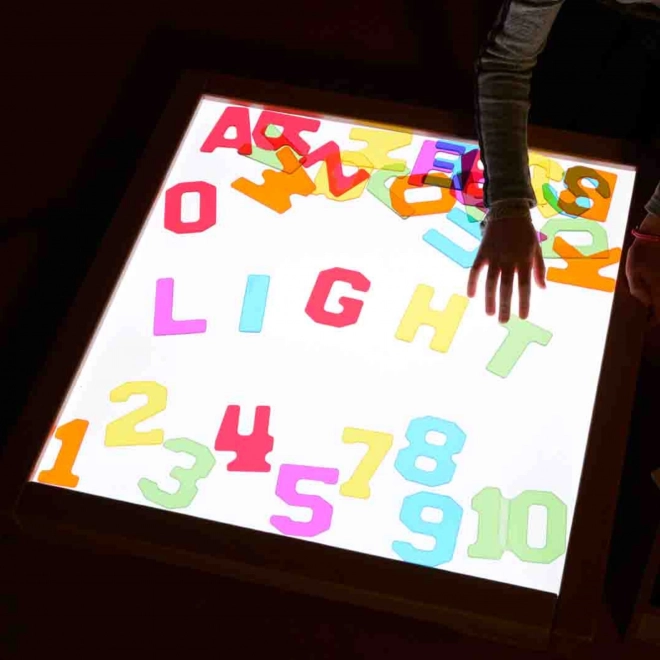 Masterkidz sensorischer Rahmen mit LED-Panel und durchsichtigem Maltablett
