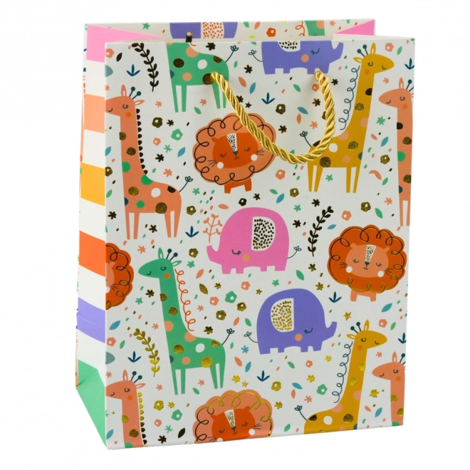 Papiergeschenktasche Safari Tiere