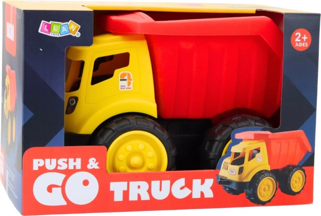 Großer Kindersandkipper - Baufahrzeug rot-gelb