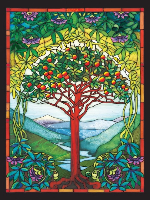 Puzzle COBBLE HILL Buntglas – Baum des Lebens XL 275 Teile