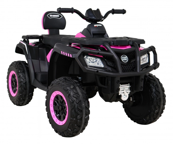 Kinder Elektro-Quad XT-Speed Rosa mit 4x4 Antrieb, LED und MP3