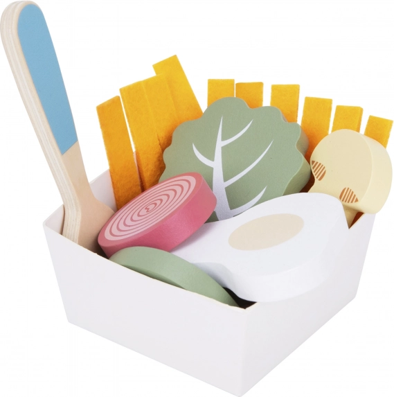Woopie Green Frühstücksset mit Tablett und Holzzubehör Pastell