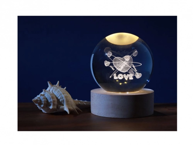 Kristalllampe Love 6 cm