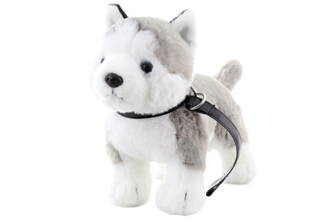Plüsch Husky mit Leine 25 cm Umweltfreundlich