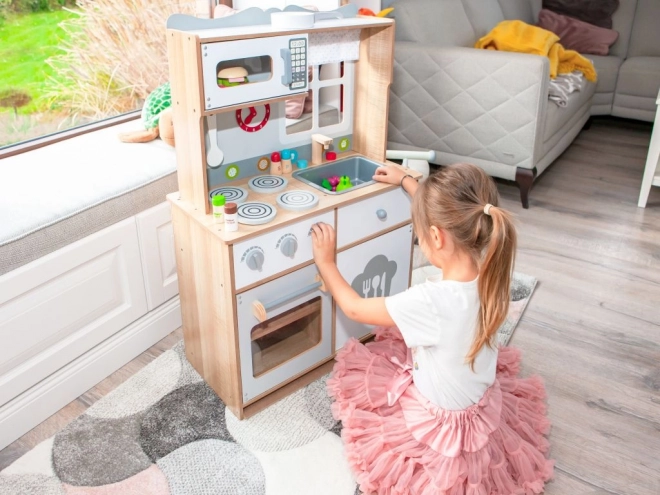 Holzkinderküche mit Zubehör Ecotoys
