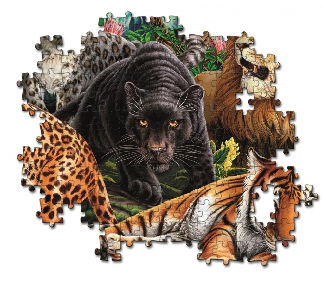 Puzzle 500 Teile High Quality, Wilde Katzen