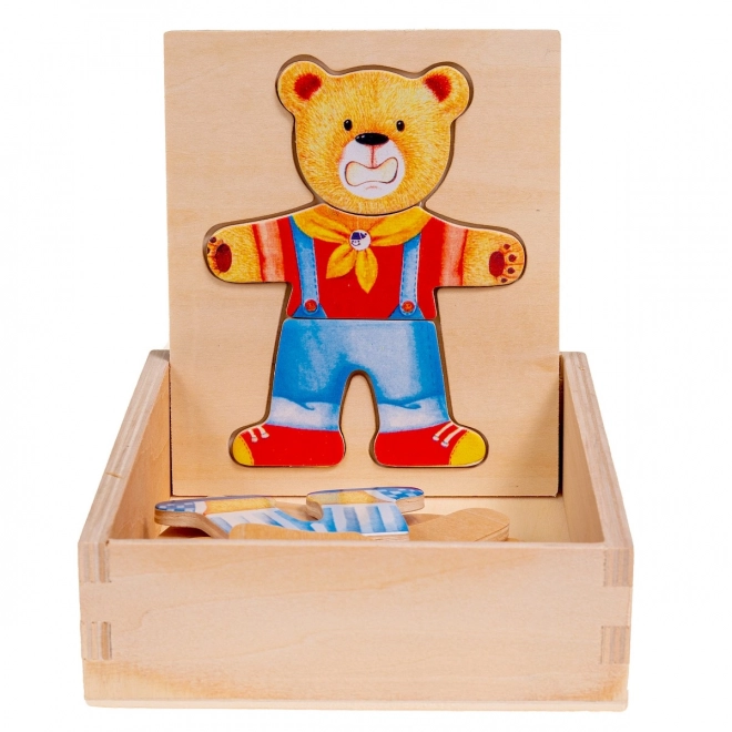 Holz-Puzzle Teddybär Junge