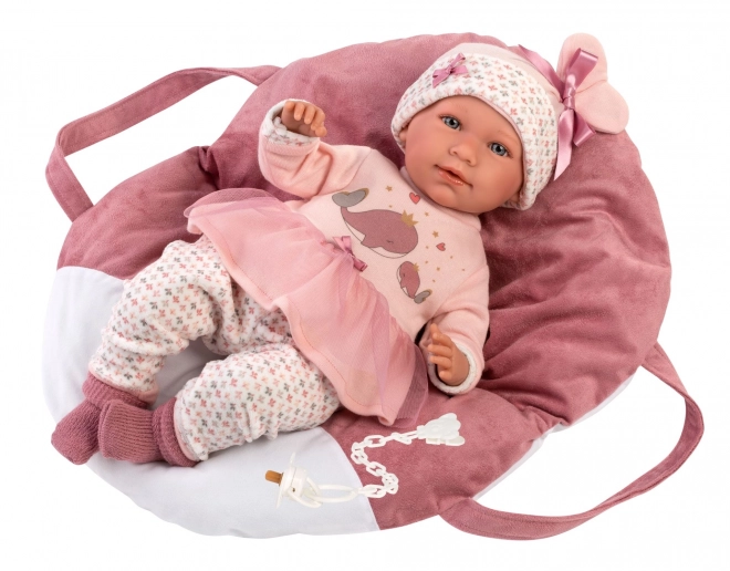 Realistische Puppe Baby mit Sound und weichem Körper - 42 cm