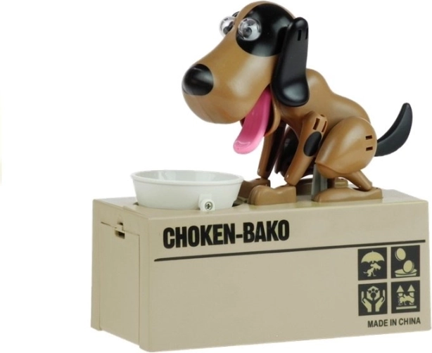 Hunde-Spardose braun