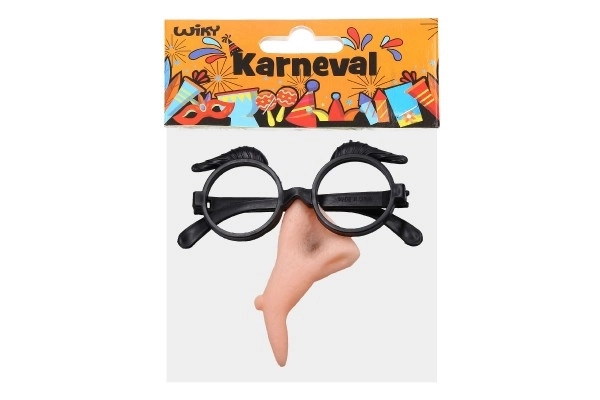 Karnevalsset Hexe mit Nase und Brille