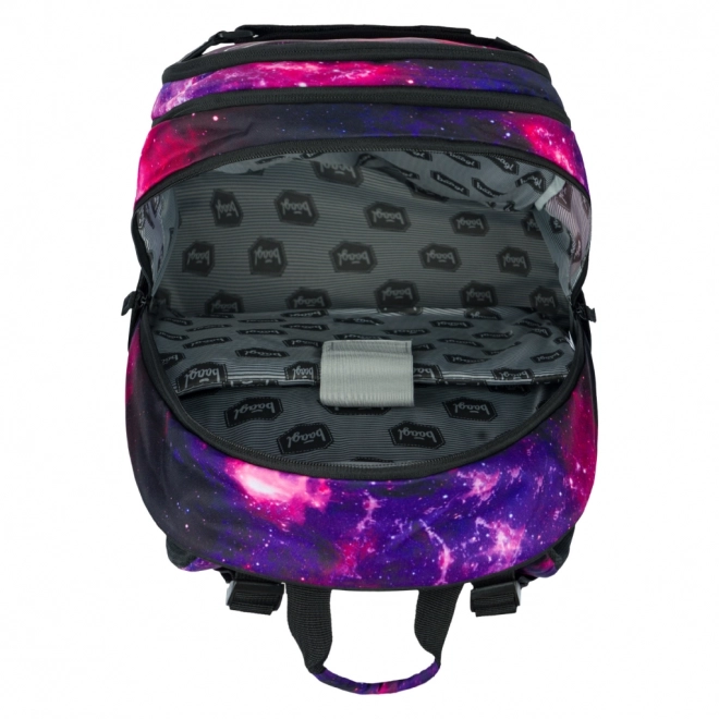 Baagl 5-teiliges Set Skate Galaxy: Rucksack, Federmäppchen, Beutel, Mappe, Geldbörse