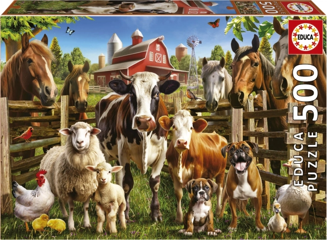 Educa Puzzle Freunde vom Bauernhof 500 Teile