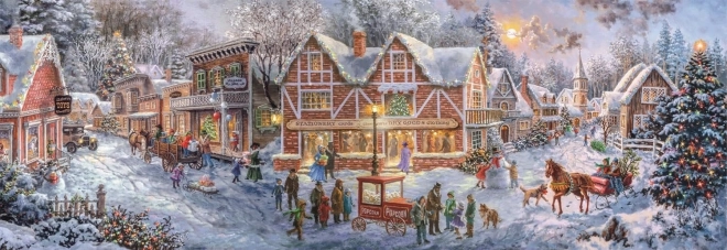 Clementoni Panorama-Puzzle Weihnachtskollektion Vorbereitung auf Weihnachten 1000 Teile