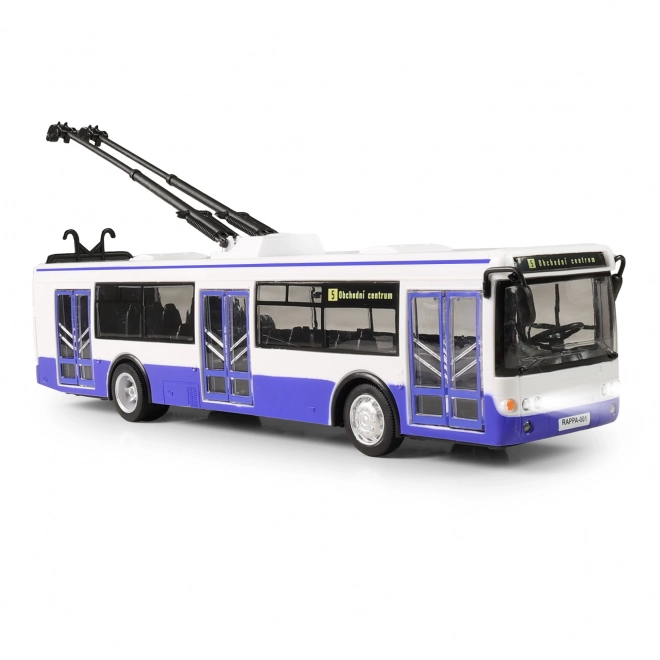 Trolleybus mit tschechischer Ansage 28 cm Blau