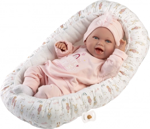 Llorens realistische Baby-Puppe mit Geräuschen und weichem Stoffkörper 42 cm