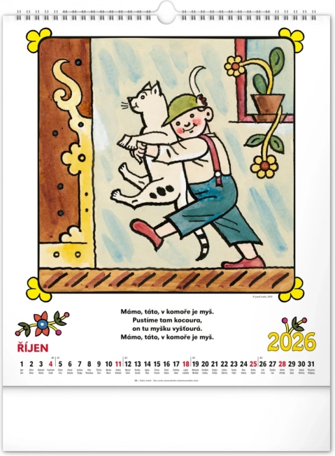 Wandkalender Josef Lada - Reime 2026