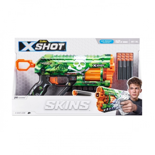 Blaster X-Shot Skins Griefer Camo mit 12 Darts