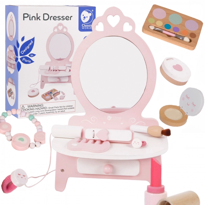 Holztoilette für Kinder mit Spiegel und Zubehör Classic World