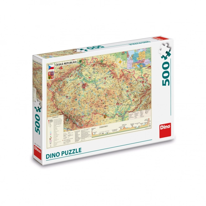 Puzzlekarte Tschechische Republik 500 Teile