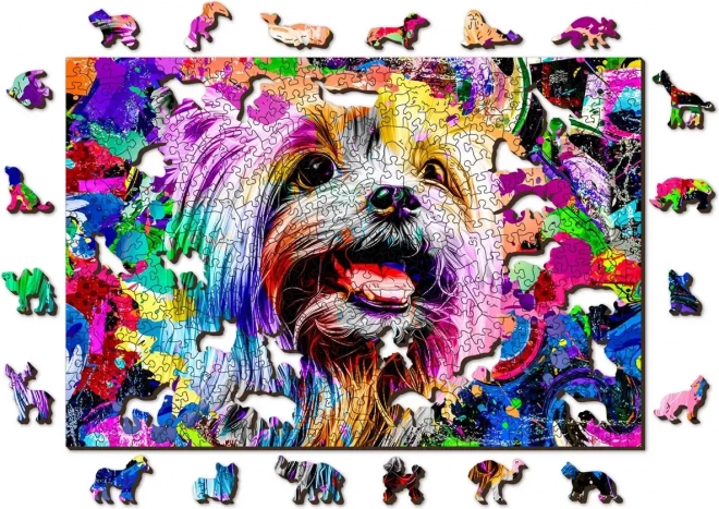 Holzpuzzle Pop Art Yorkshire Terrier