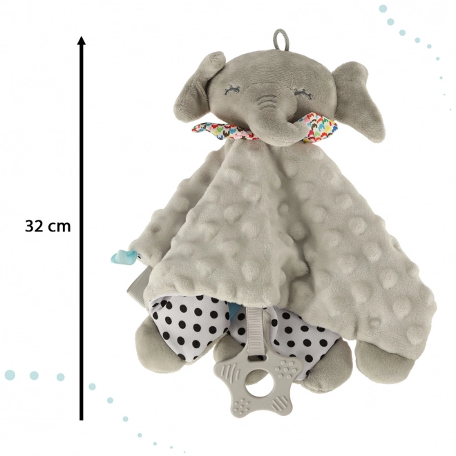 Sensorisches Kuscheltier Elefant mit Knisterlabels