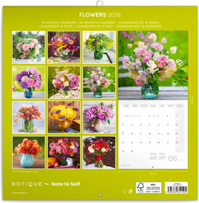 Notizkalender Blumen 2026