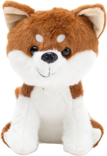 Plüschhund Shiba Inu braun-weiß 20 cm