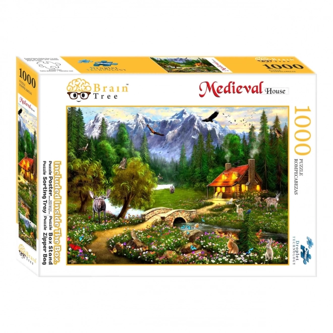 Puzzle Brain Tree - Berghütte 1000 Teile