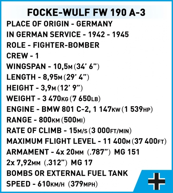 Cobi Modellbausatz Focke-Wulf Fw 190 A3