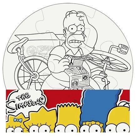 Vymalbares Puzzle Die Simpsons - Kreis 9 Teile