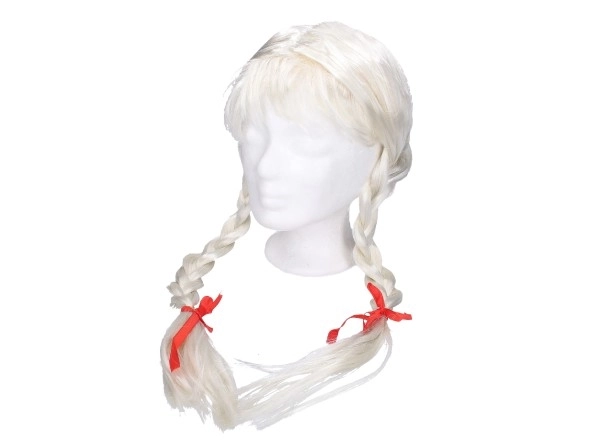 Blonde Perücke mit Zöpfen