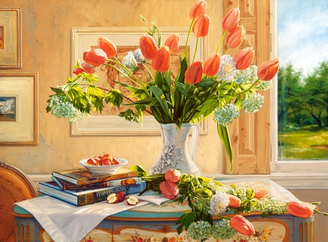 Puzzle 3000 Teile Blumenimpressionismus