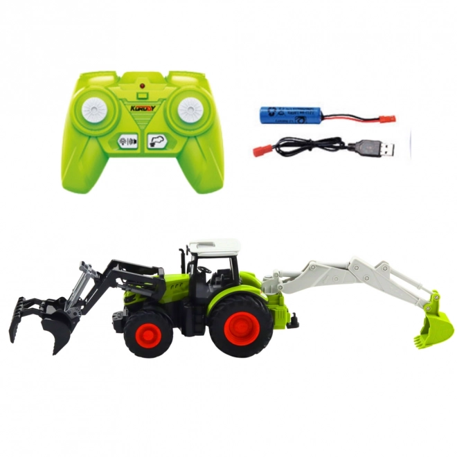 Ferngesteuerter Traktor mit Schaufel und Bagger 2 in 1