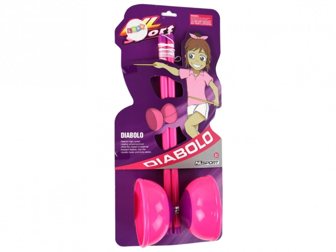 Geschicklichkeitsspiel Jojo Jonglieren Diabolo Rosa