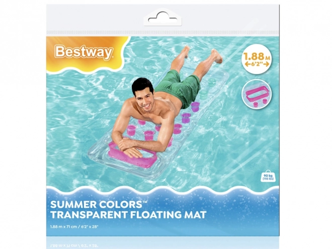 Bunter aufblasbarer Schwimmmatratze mit Fenster von Bestway – weiß