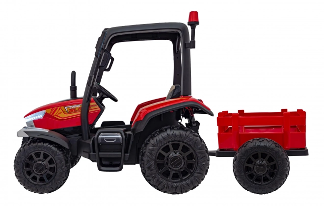 Traktor mit Anhänger rot