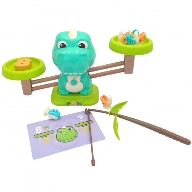 Balancierspiel Dino-Angeln und Mathematikset von Woopie