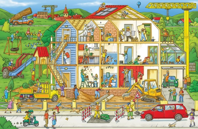 Detaillierte Illustrationen der Baustelle