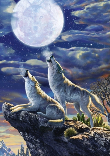 Puzzle Wölfe bei Vollmond 1000 Teile