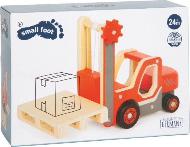 small foot Holz-Gabelstapler mit Palette