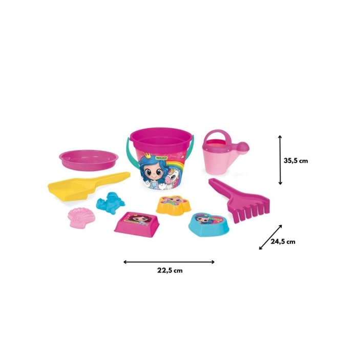 Sandset mit IML 10-teilig rosa