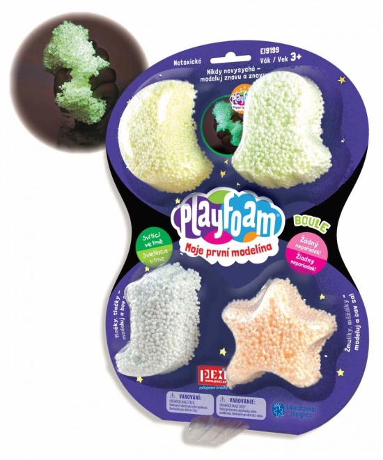 Leuchtendes PlayFoam Knetset 4er-Pack