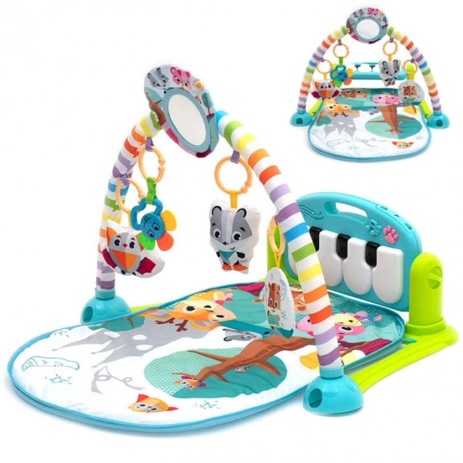 Edukative Babyspielmatte mit Piano und Projektor – rot