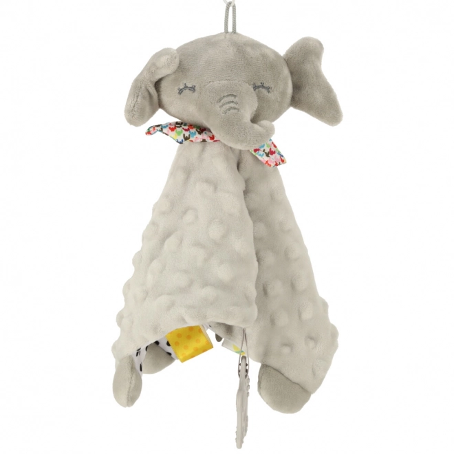 Sensorisches Kuscheltier Elefant mit Knisterlabels