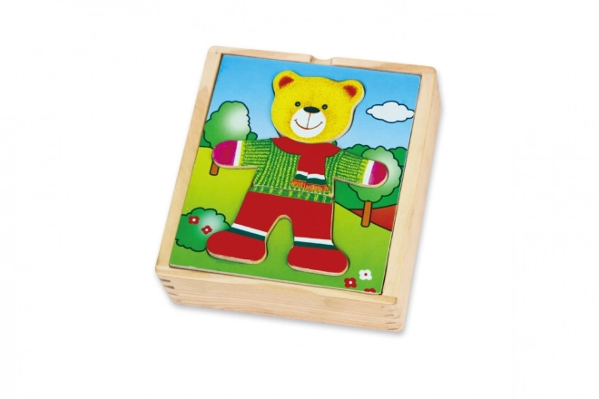 Holzpuzzle Anziehspiel Bärenfigur