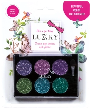 Lukky cremige Lidschatten mit Glitzer und Pinsel