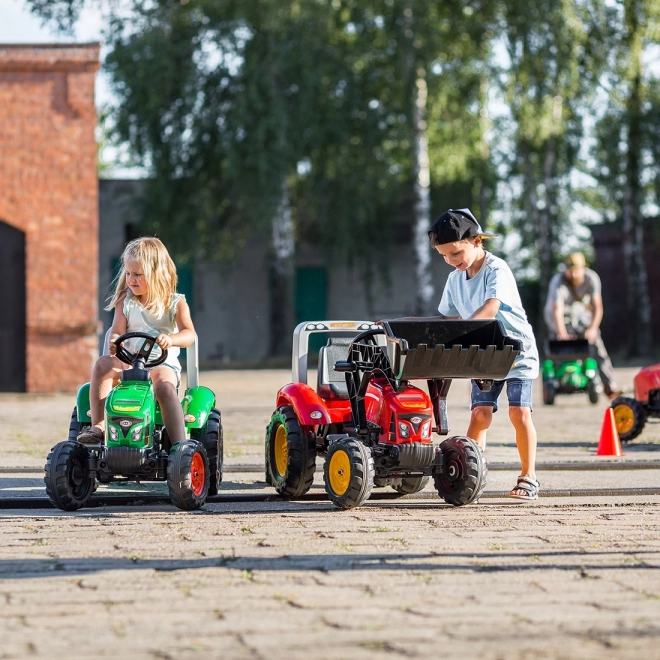 Roter Supercharger Trecker mit Anhänger für Kinder