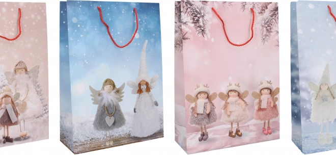 Weihnachtliche Geschenktasche L 41,5 × 30 × 12 cm – 4 Motive