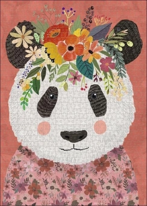 Heye Puzzle Blumenfreunde: Kuschelige Panda 1000 Teile